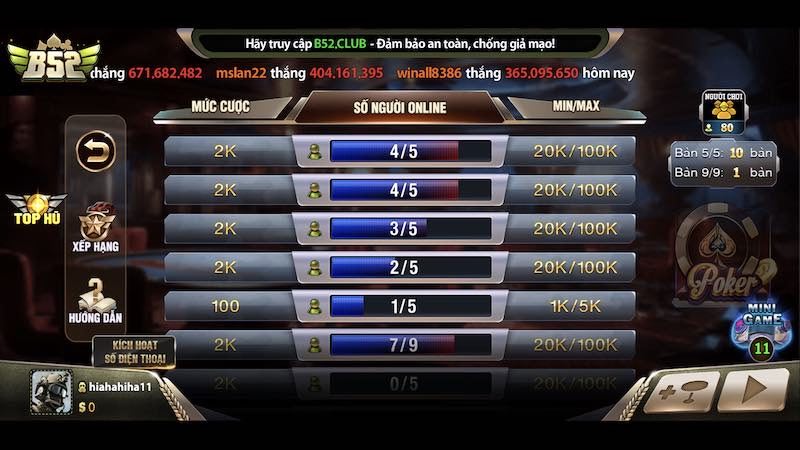 Lợi ích khi vào B52 Club chơi casino 