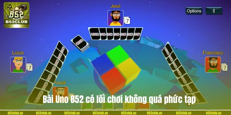 Bài Uno B52 có lối chơi không quá phức tạp.