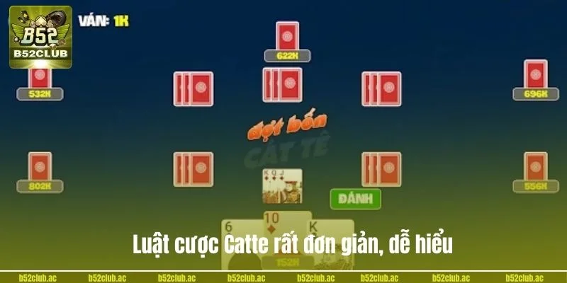 Luật cược Catte rất đơn giản, dễ hiểu.